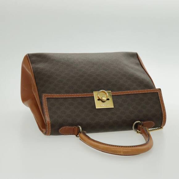 CELINE Macadam Canvas Hand Bag Coated Canvas Brown - Picture 6 of 13